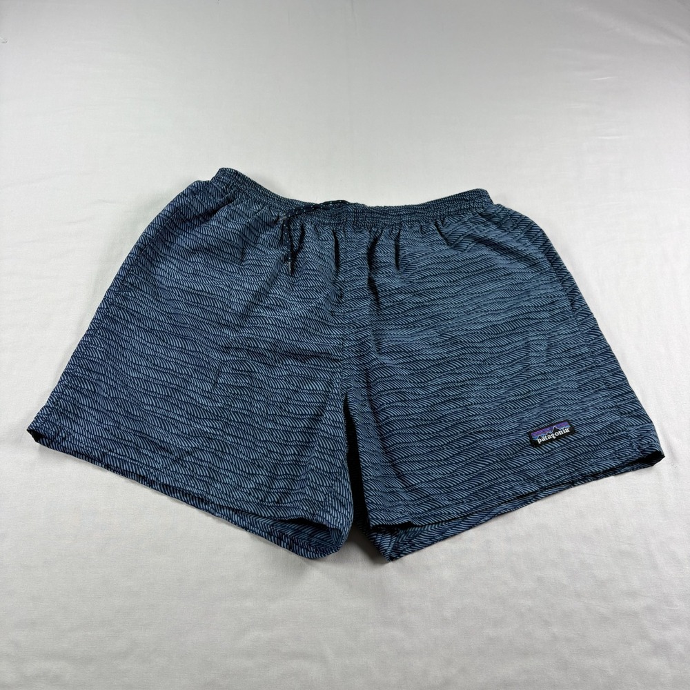 Patagonia Baggies Shorts Mens Medium Blue Stretch Lined Hybrid Outdoor Trail